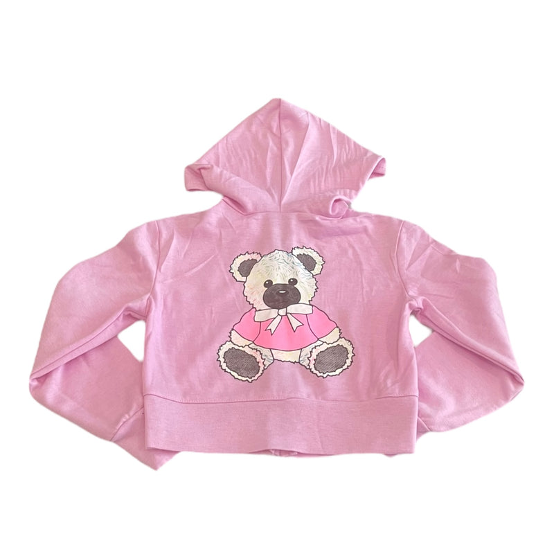 Firehouse Pink Bow with Teddy Sweatshirt-Light Pink