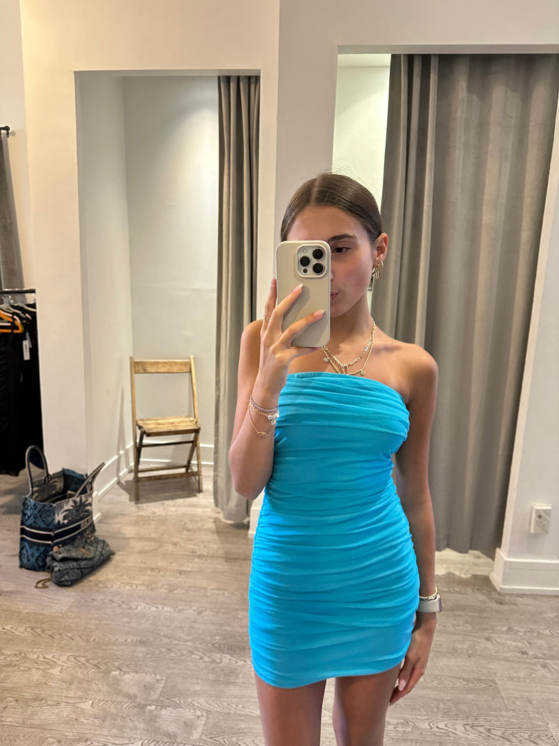 Katie J Pamela Dress Aqua