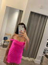 Katie J Joey Sweetheart Dress Hot Pink