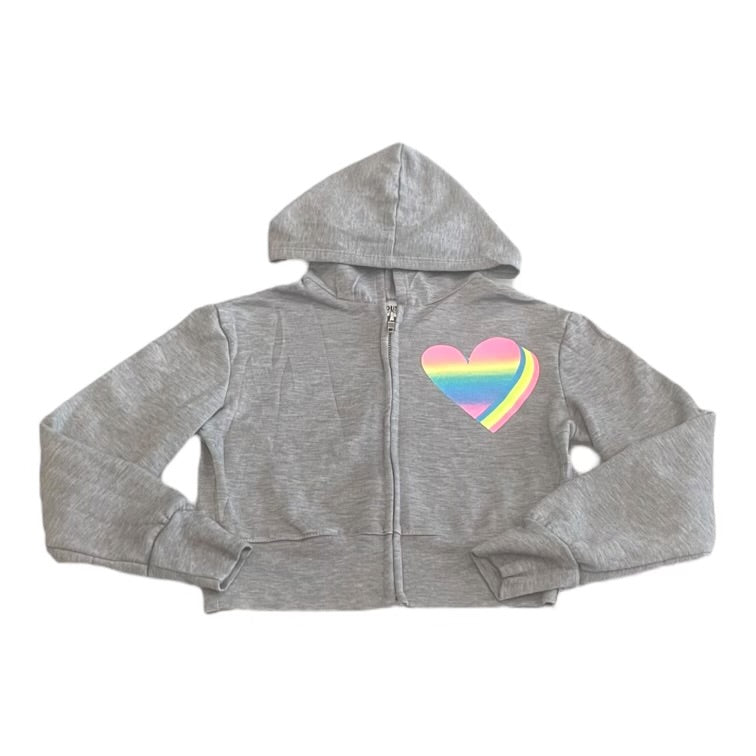 Firehouse Multicoloured Heart Sweatshirt-Grey