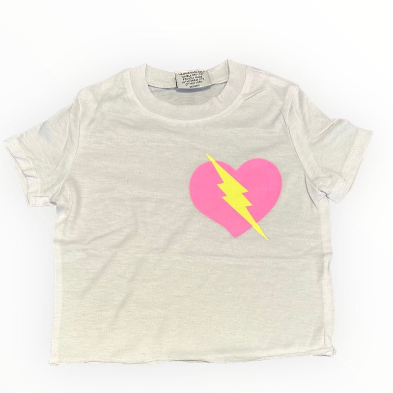 Firehouse Heart Bolt Crop Tee