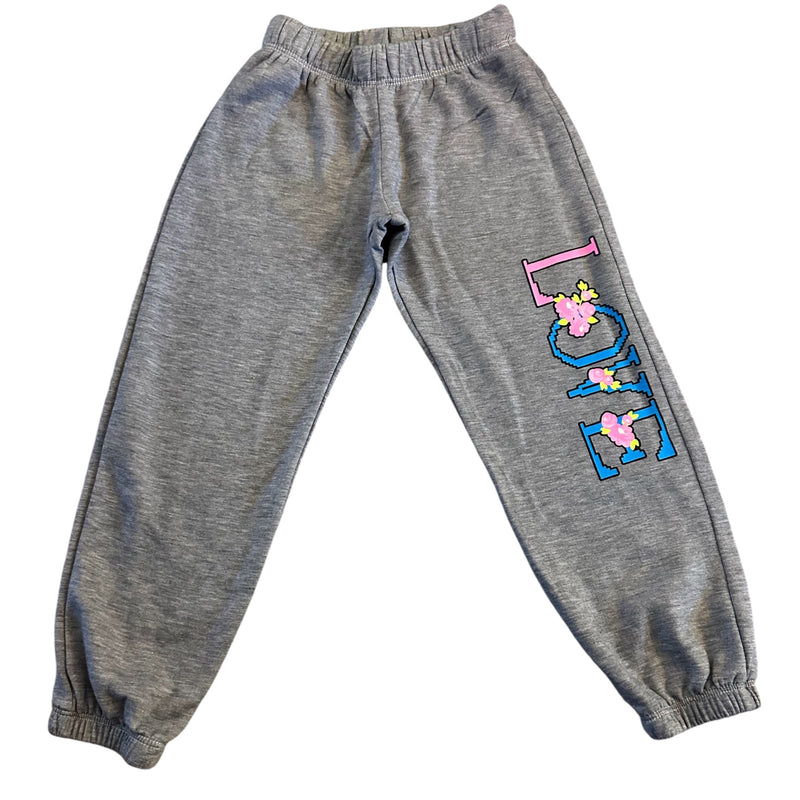 Firehouse Floral Love Sweatpant - Heather Grey