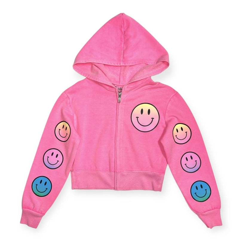 Firehouse Ombre Mini Smile Sweatshirt-Neon Pink