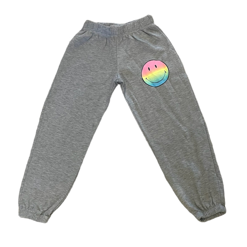 Firehouse Rainbow Smiley Sweatpants-Grey