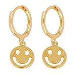 Smiley Face Gold Earrings-Set