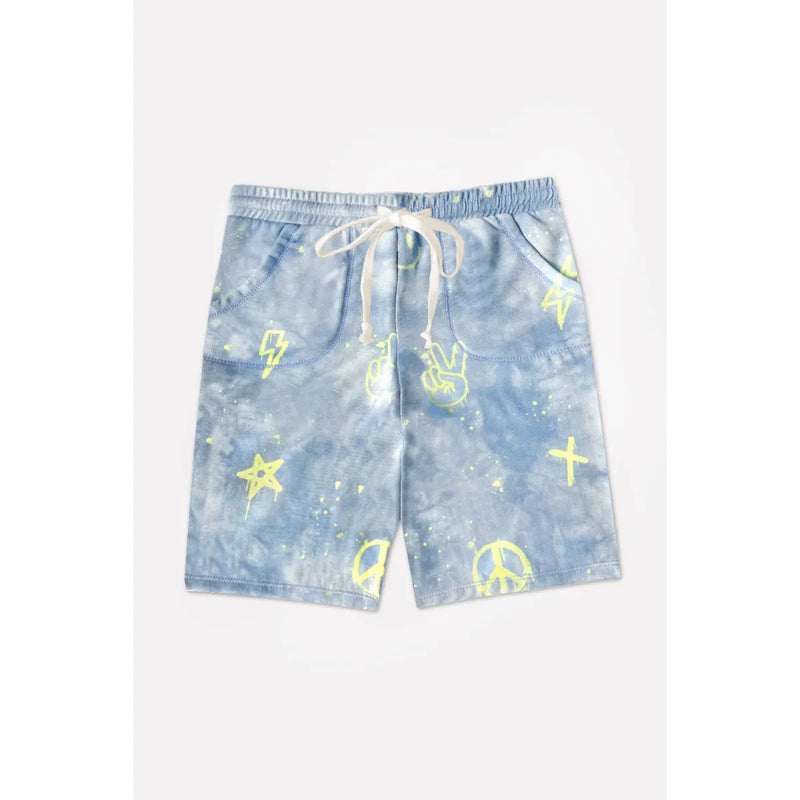 Pixielane Board Short Denim Tie Dye Emojis