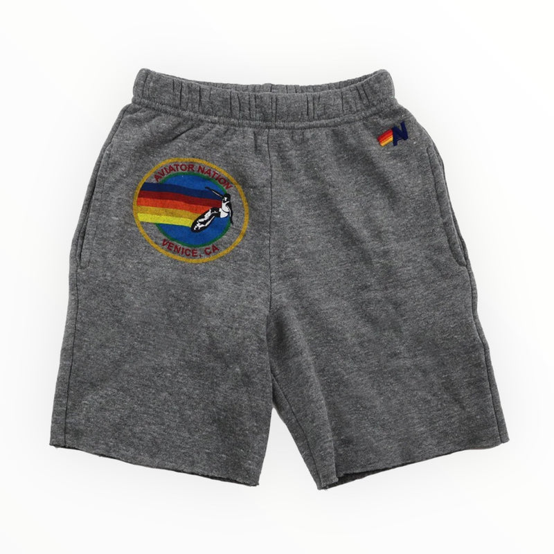 Aviator Nation Sweatshorts-Heather Grey