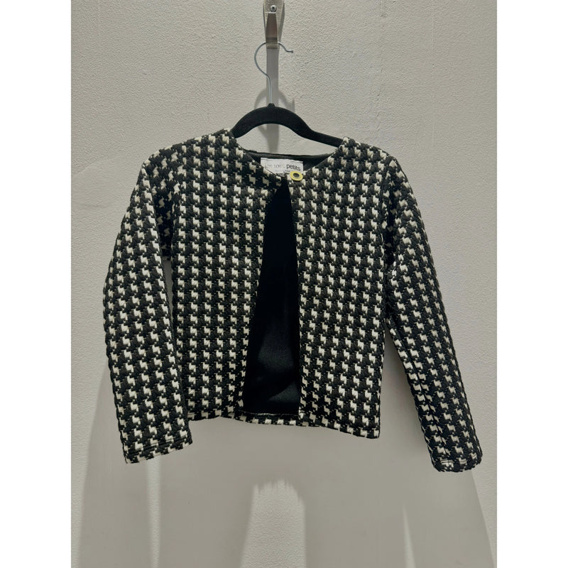 Les Tout Petits Black Houndstooth Cardigan