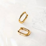 Gold Plated Zircon Hoop Earrings Set