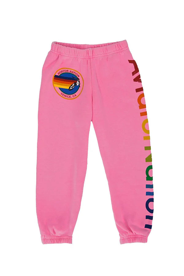 Aviator Nation Sweatpants-Neon Pink