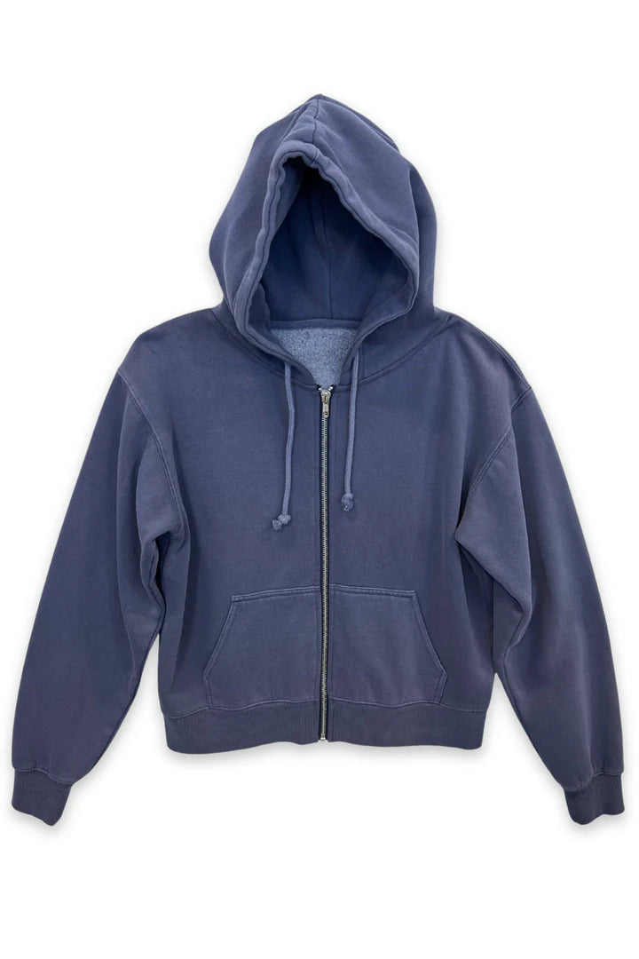 Katie J Cody Zip Hoodie-Vintage Blue