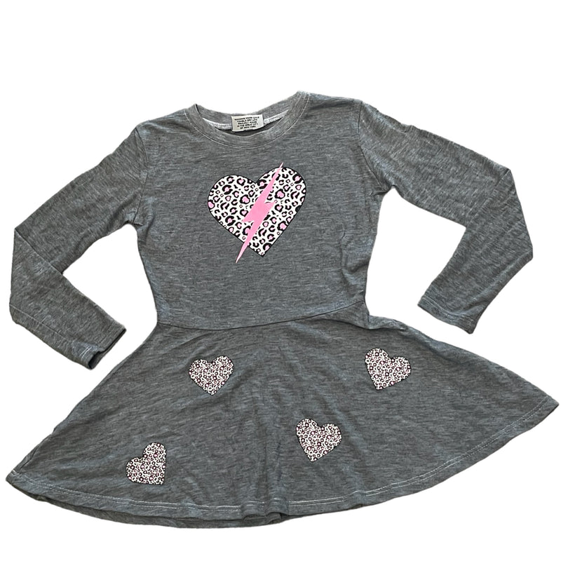 Firehouse Leopard Heart With Bolt Dress