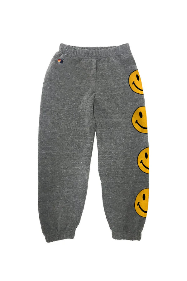 Aviator Nation Smiley 2 Sweatpants-Heather Grey