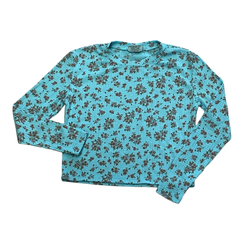 Firehouse Waffle Ditsy Floral Tee - Turquoise