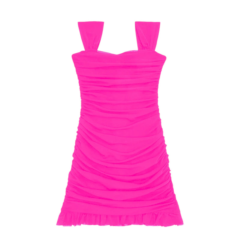 Katie J Joey Sweetheart Dress Hot Pink