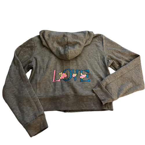 Firehouse Floral Love Sweatshirt - Heather Grey