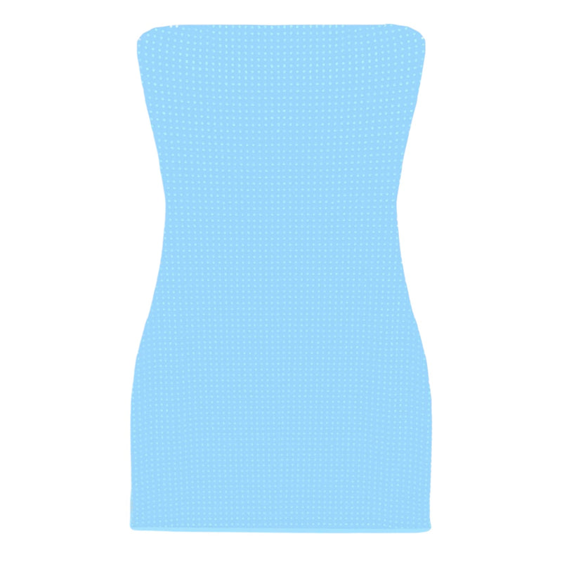 Katie J Krista Rhinstone Tube Dress-Baby blue