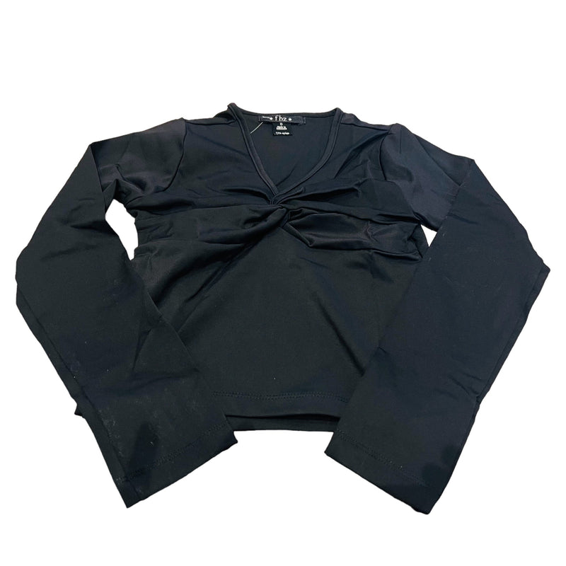 FBZ Black Polly Rouched Long Sleeve