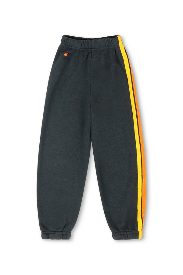 Aviator Nation 5 Stripe Sweatpants-Charcoal