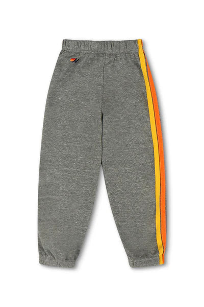 Aviator Nation 5 Stripe Sweatpants-Heather Grey