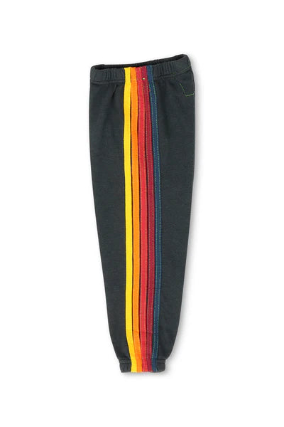 Aviator Nation 5 Stripe Sweatpants-Charcoal