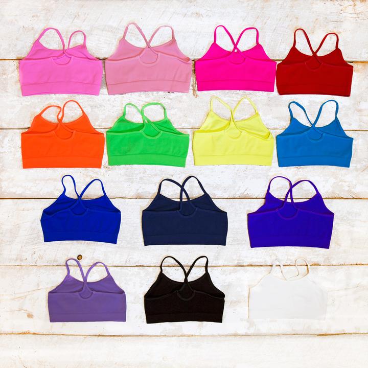 Malibu Sugar Girls Seamless Bra Cami, Tie Dye Print, One Size (10-14) One  Size New Blue/Purple/Green